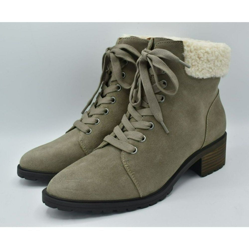Lucky Brand Womens Size‎ 9 Jacenia Green Shearling Suede Fashion Winter Boots